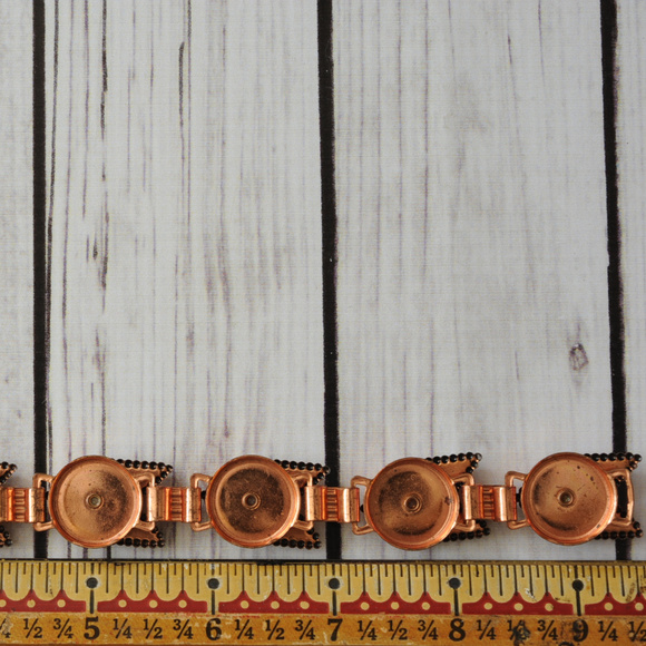 SOLD vintage copper arrow confetti cab bracelet - Picture 8 of 8